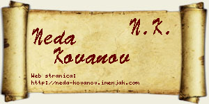 Neda Kovanov vizit kartica